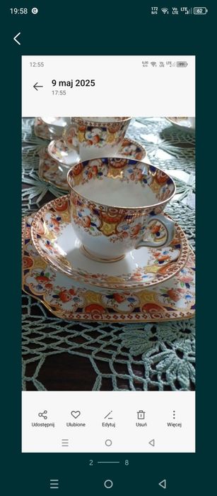 Trio angielska porcelana