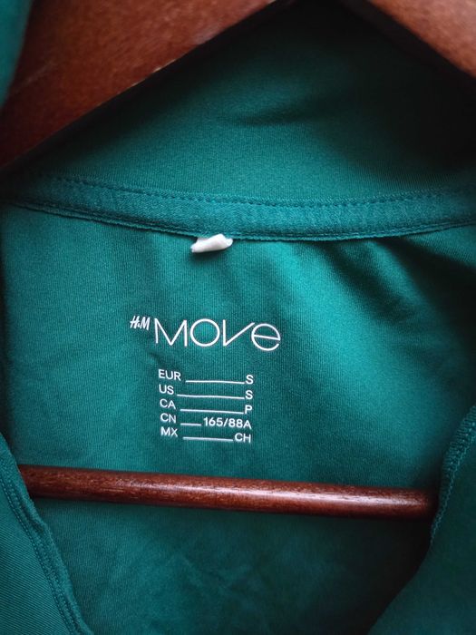 Zielony sportowy top crop polo bluzka na zamek Move