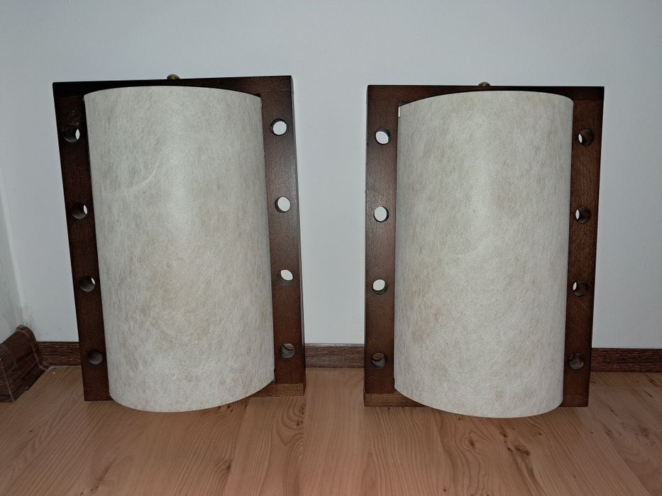 Kinkiety drewniane 2szt.+ lampa sufitowa