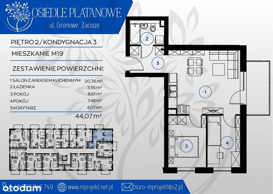 44 m2 nowe mieszkanie z KLIMATYZACJĄ!