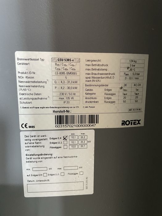 Vendo Caldeira de Condensação a Gás – Rotex