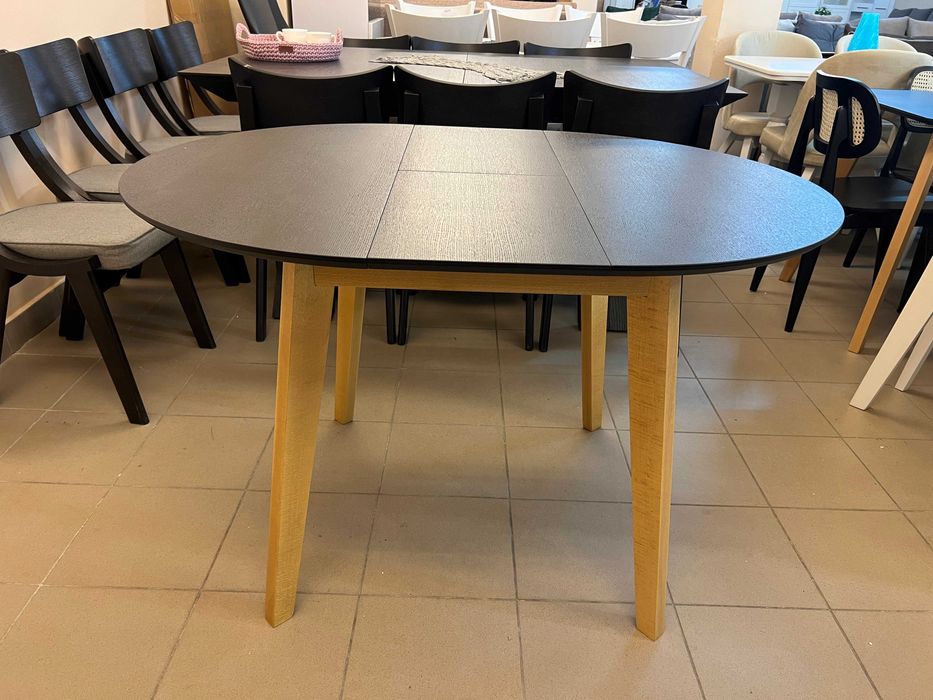 Стіл Марс Д90+30 кухонний круглий розкладний буковий на кухню бук