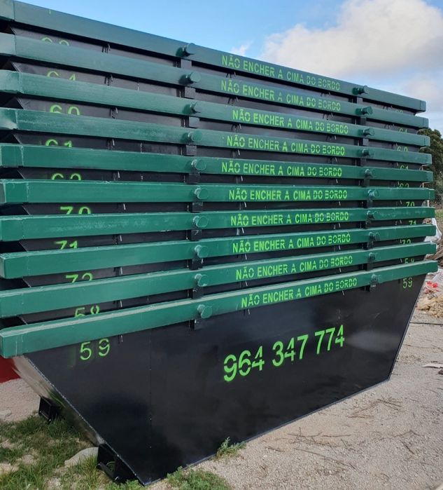 CONTENTORES para entulho e resíduos de obras