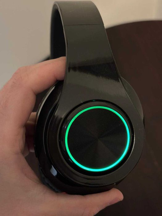 Headphones Gaming Wireless Bluetooth com LED RGB – MicroSD e Aux