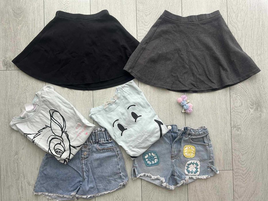 Paka ubrań dla dziewczynki 110/116 H&M, Primark + spineczki gratis