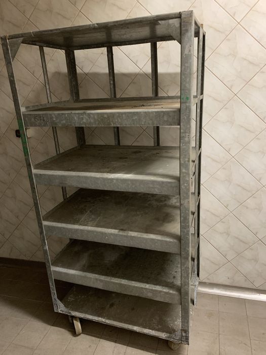 Wózek na jajka 24szt Regał stalowy ocynk na kółkach transportowy