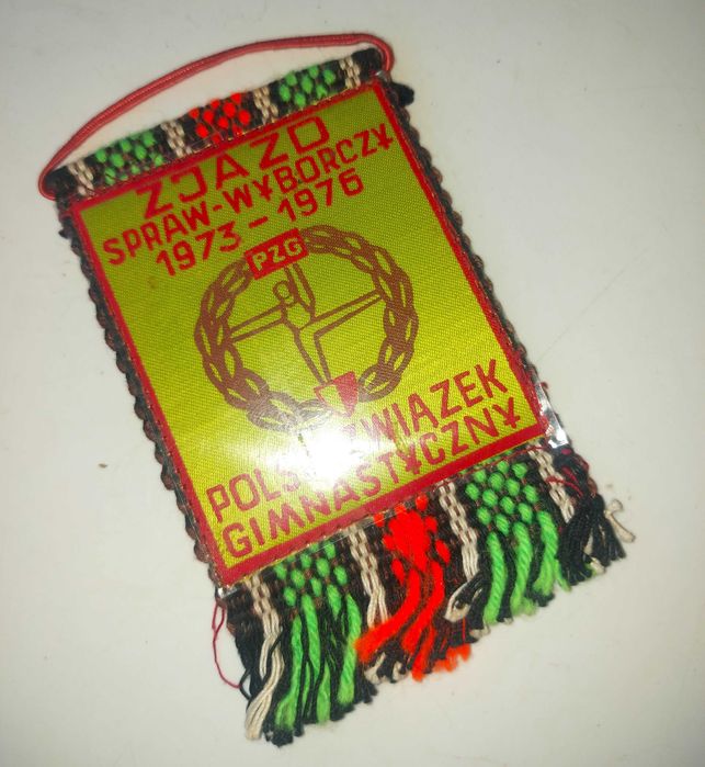 Proporczyk Zjazd Spaw-Wyborczy 1976 Polski Związek Gimnastyczny