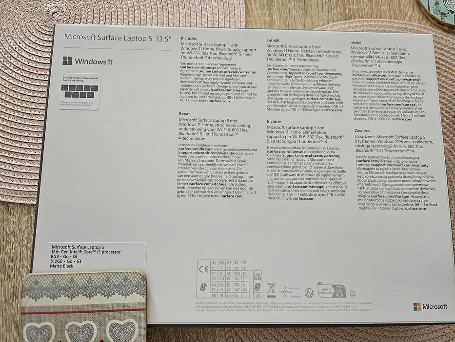 Microsoft Surface Laptop 5 13,3", 8GB ram, 512gb