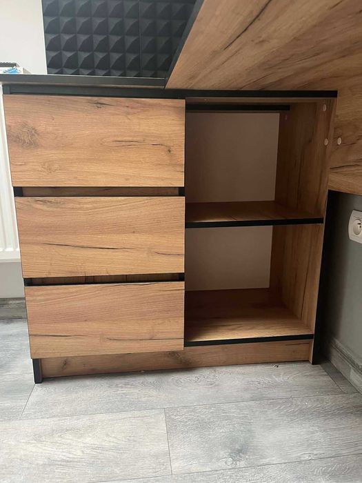 Biurko narożne drewno