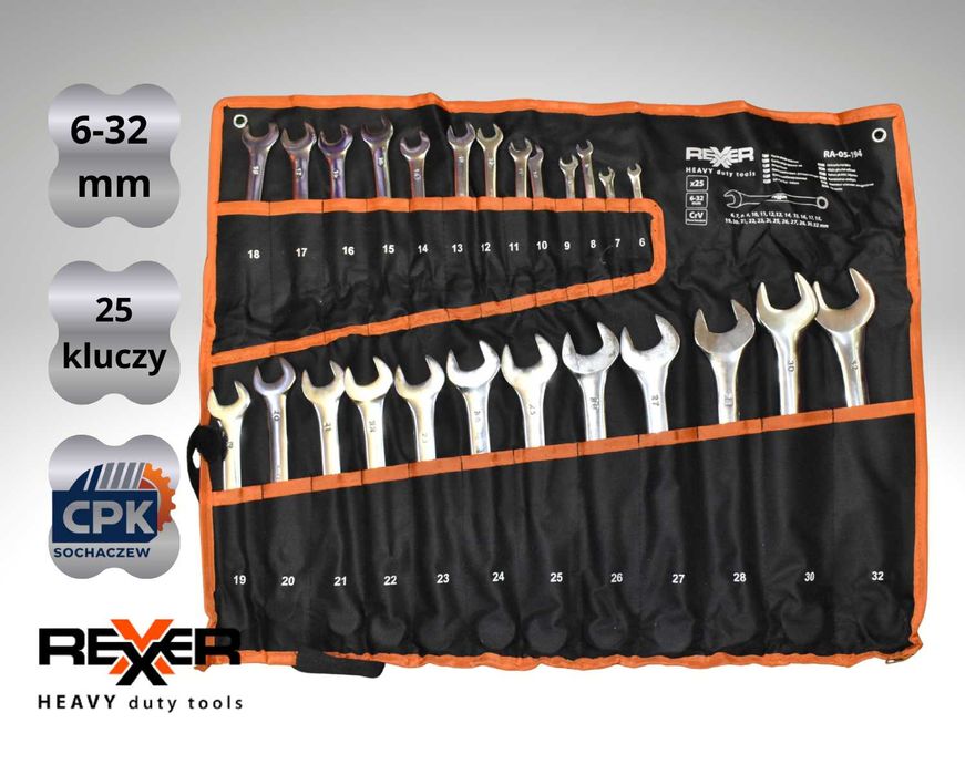 Zestaw Kluczy Płasko-Oczkowych 6-32MM KOMPLET KLUCZY DO WARSZTATU CPK
