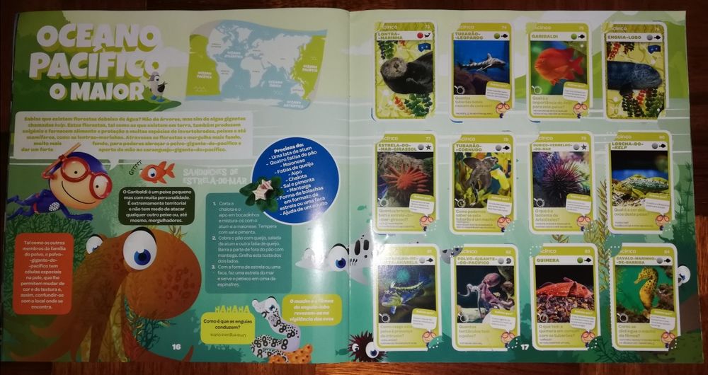 Caderneta de Cartas/Cromos Super Animais 2