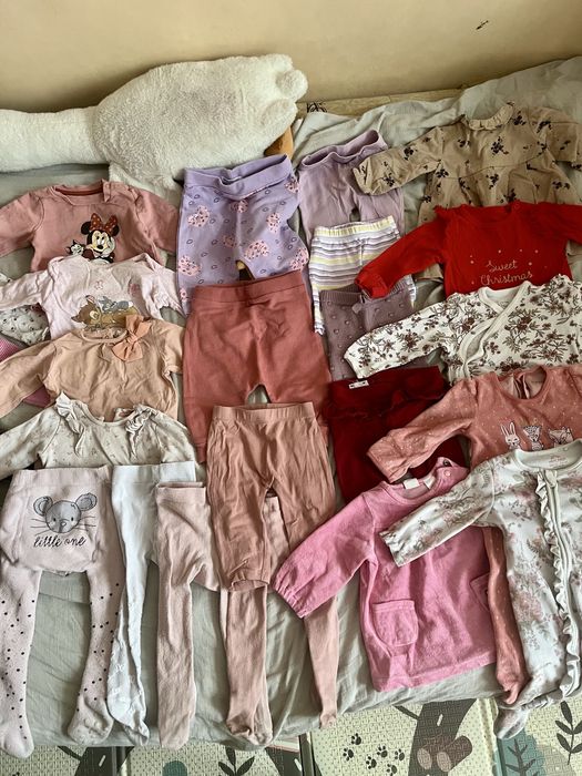Paczka paka ubranek dla dziewczynki niemowlę 68 duża h&m NEXT Baby Zar