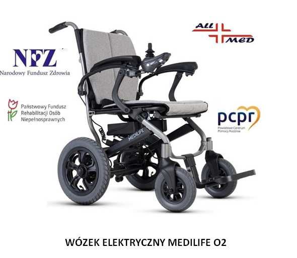 Wózek inwalidzki elektryczny lekki  Medlife O2 - Refundacja NFZ