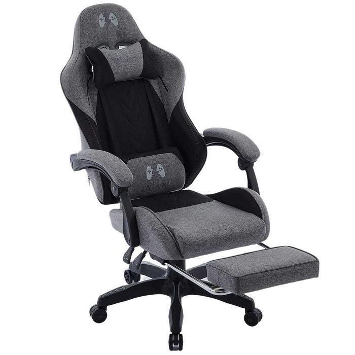 Fotel Gamingowy Infini ThrustX z podnóżkiem Dark Gray