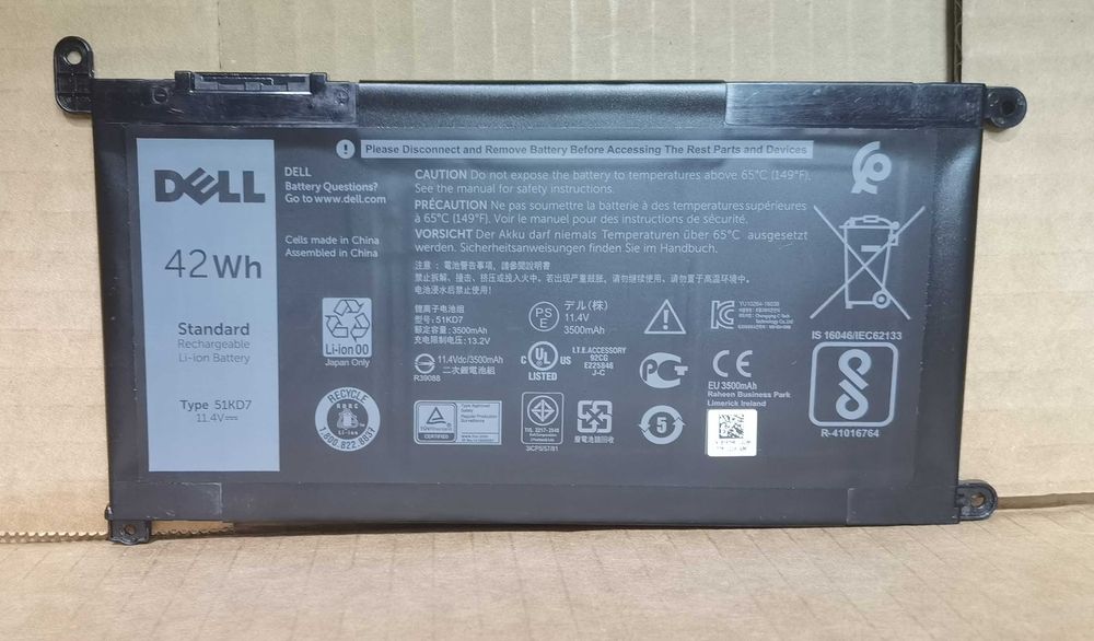 Оригінальна Батарея 51KD7 Dell Chromebook 11 3180 3189 5190 3181 5190