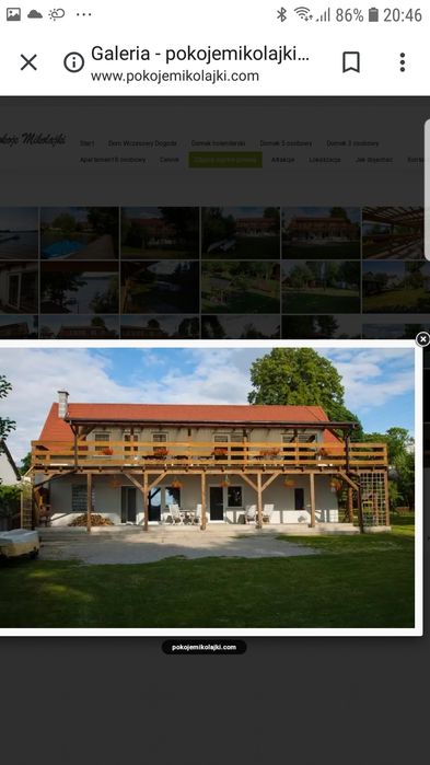 Dom Wczasowy Dogoda nad jeziorem Inulec.