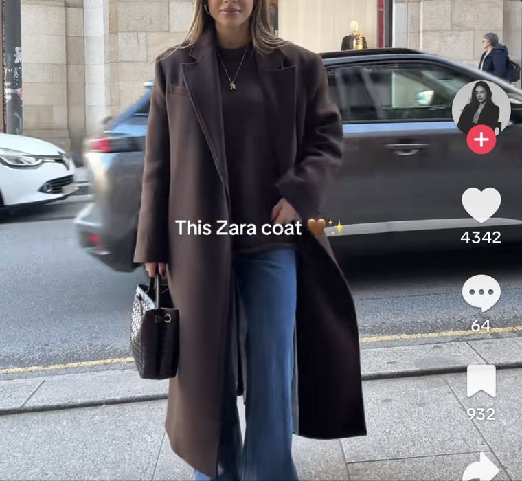 Пальто Zara шерсть