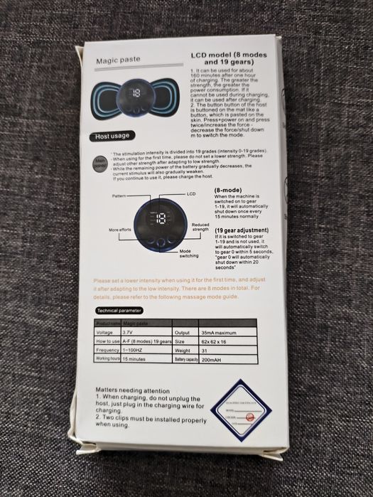 Mini massajador EMS eletro-estimulação