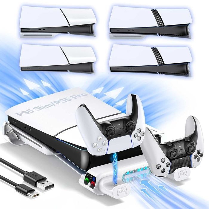 Podstawka chłodząca PS5 Slim Pro pozioma ładowarka padów 939