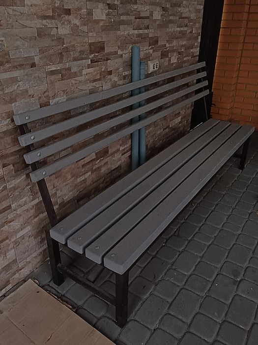 Комплект стіл+2лавки розміром 200 см для відпочинку на дворі у альтанк