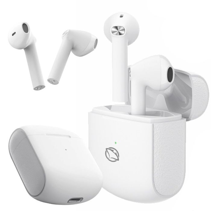 Słuchawki Bezprzewodowe Douszne Manta Rytmo X Białe Tws Mikrofon 59ms