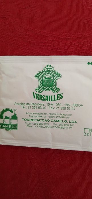 Pacote de açúcar Pastelaria Versailles