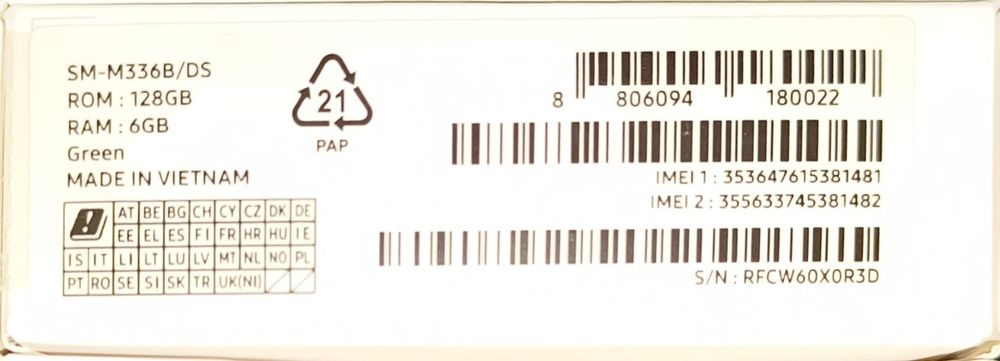 Samsung m33 5g 6GB/128GB