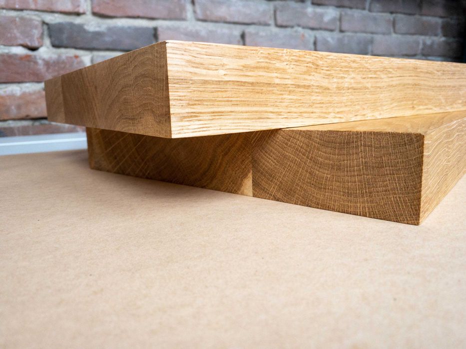 Półka dębowa, lity dąb 4 cm grubości