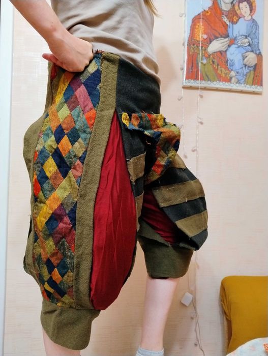 Штани театральні з вовни і шовку на історичний костюм (trunk hose)