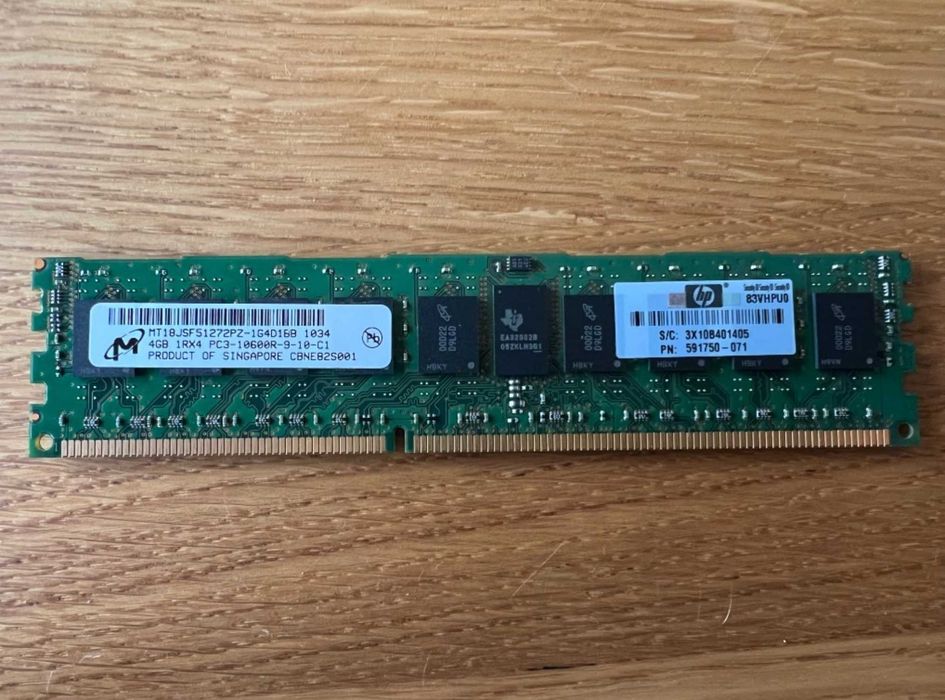 PAMIEC HP 4GB 1Rx4 PC3-10600R 591_750-071