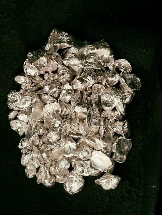 dobry materiał, granulat  SREBRO; 999,9; 50 gram