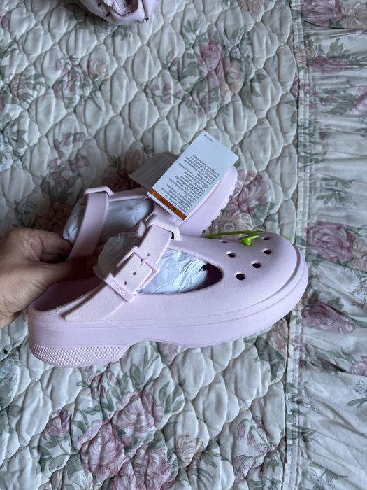 Crocs mary jane classic clog pudrowy róż klapki