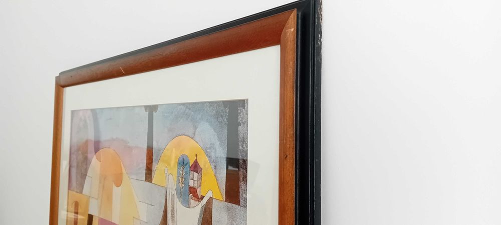 Reprodução da famosa pintura Black Column in a Landscapede Paul Klee