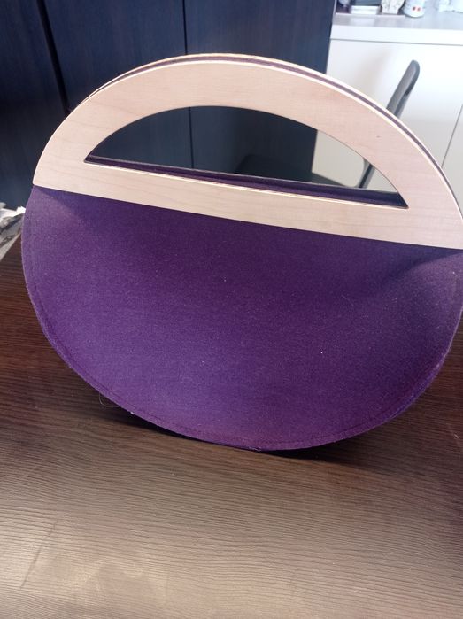 Torebka filcowa fioletowa 32 cm