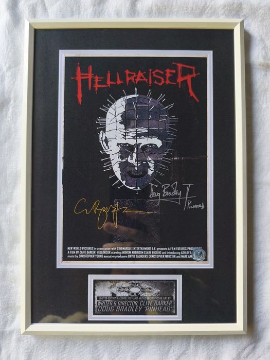 Moldura Filme Hellraiser com Autógrafos (A4)