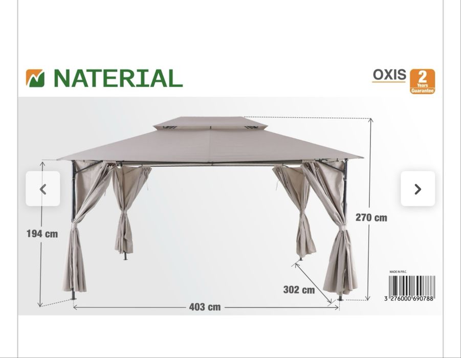 Pergola 4m x 3m nova com garantia