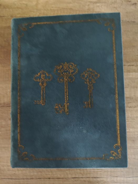 Caixa de Armazenamento Decorativa em Forma de Livro Vintage Azul