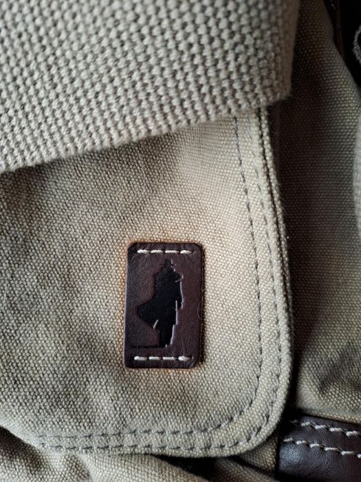 Torba z bawełny i skóry bydlęcej