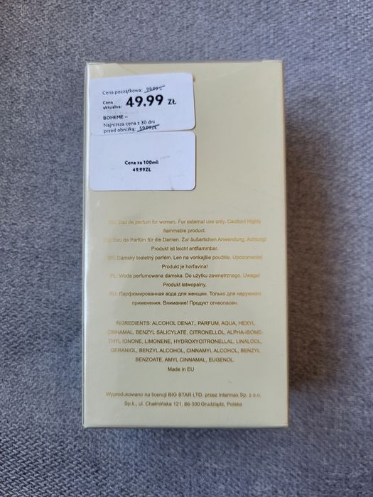 Woda perfumowana boheme
