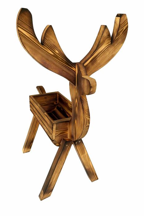 Donica kwietnik JELONEK, JELEŃ ozdoba z DREWNA na prezent ogród dom