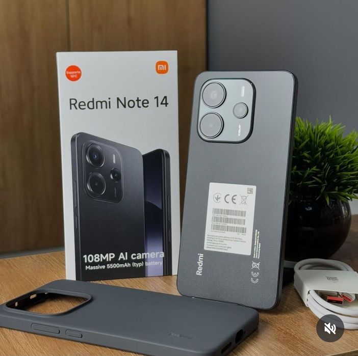 Xiaomi Redmi Note 14 8/256 Black NFC Global з зарядкою 33W НОВИЙ