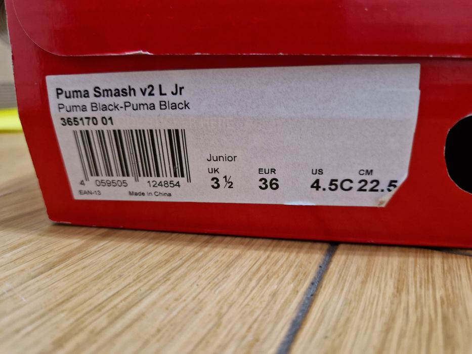 Puma smach v2 L Jr czarne rozmiar 36