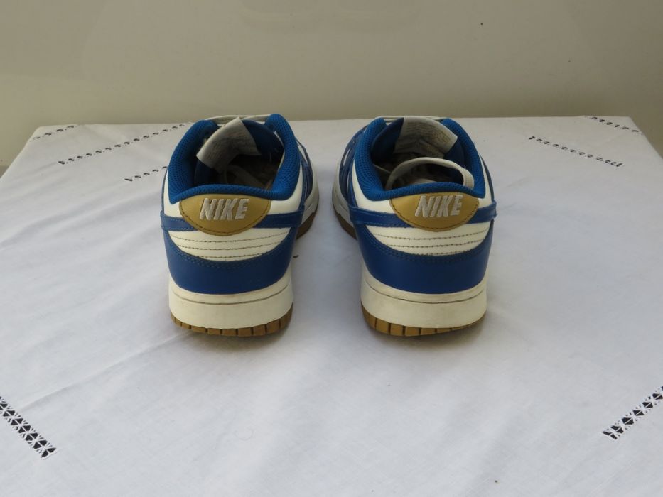 Nike Dunk Low White Blue - Azul e Branco - Tamanho 38.5