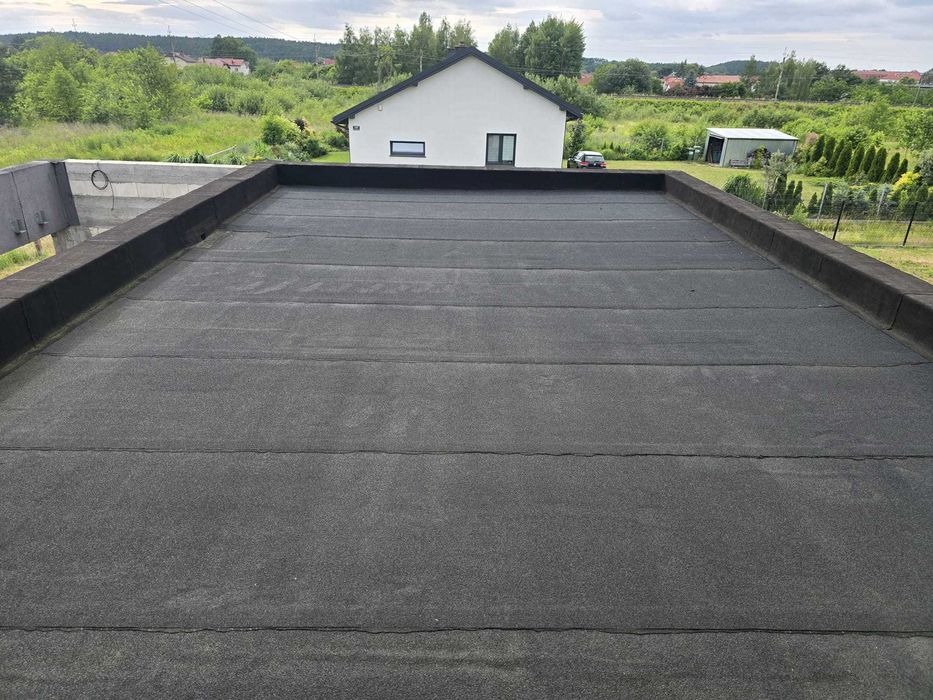 Dachy płaskie - papa termozgrzewalna - serwis i naprawy