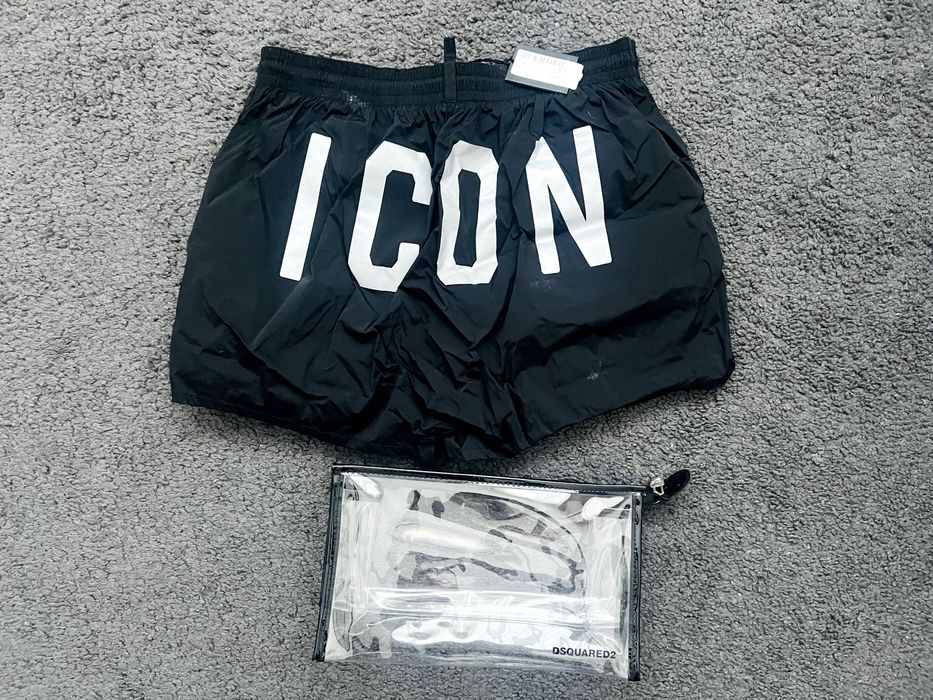DSQ2 DSQUARED2 Icon czarne szorty kąpielowe nowe oryg