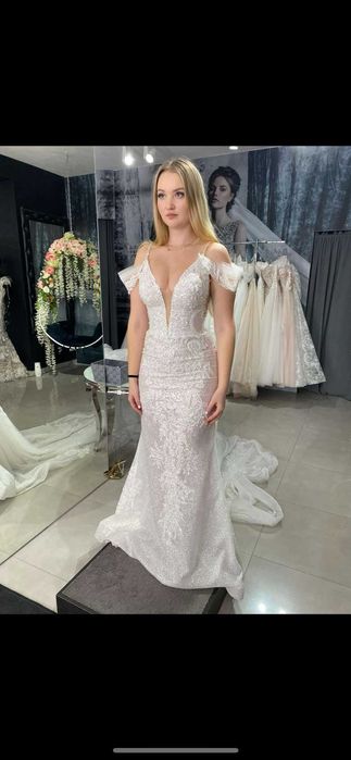 suknia ślubna rybka s