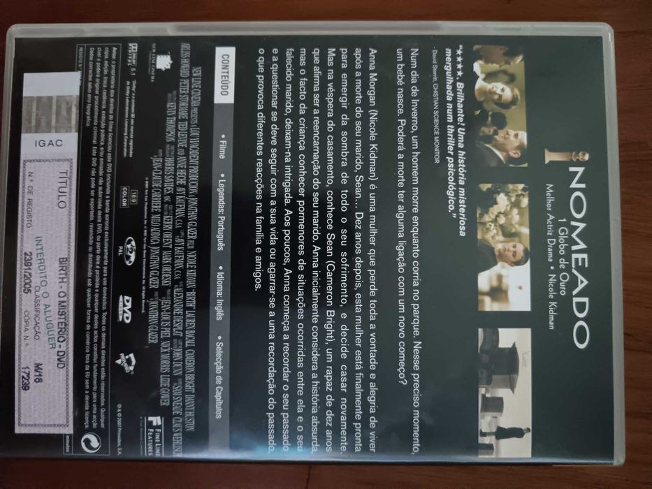 filme dvd original - birth o mistério