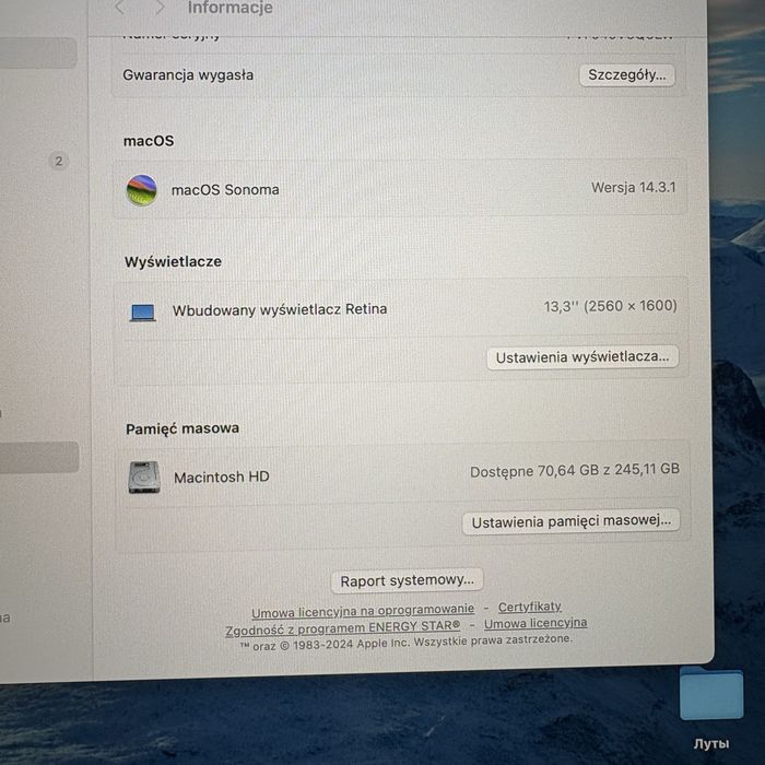 MacBook Air M1 16GB | Stan idealny