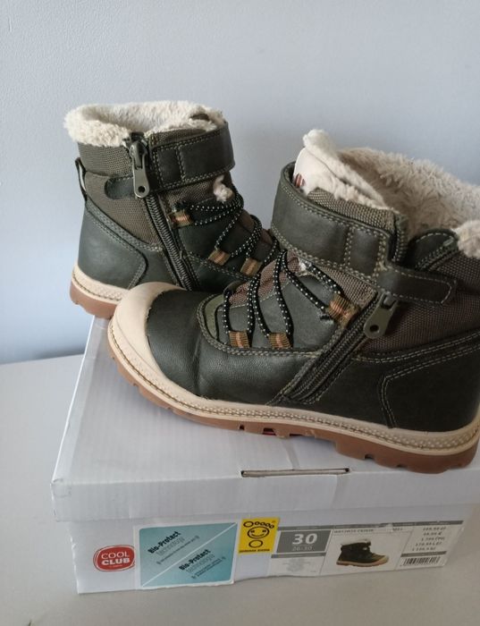 Cool Club, Buty zimowe chłopięce, pachnące, zielone, ocieplane, Zdrowa Stopa, podeszwa Bio-Protect