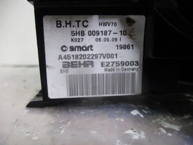Comando chauffage / sofagem SMART ForTwo Coupé (451)